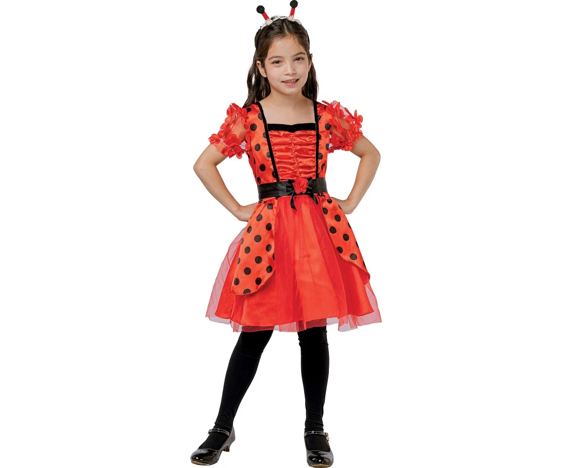 Role play-set for kids Ladybug (dress, hairband, belt), size 110/120 cm