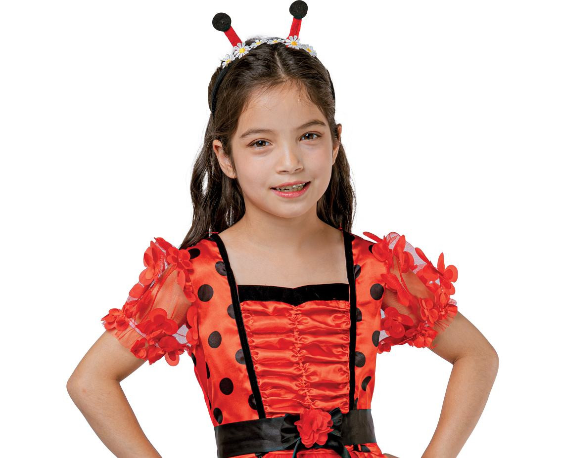 Role play-set for kids Ladybug (dress, hairband, belt), size 120/130 cm