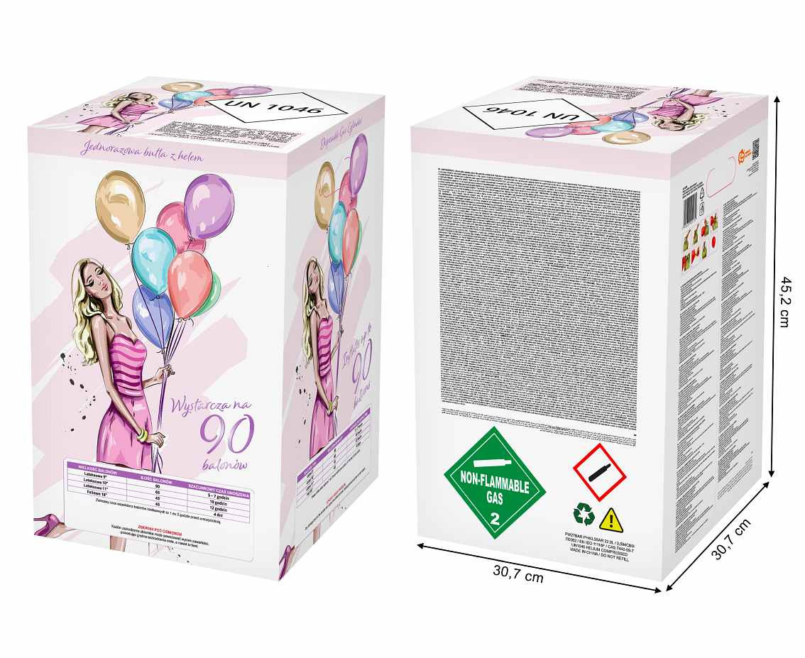 Balloon Helium Tank for 90 pcs 9inch balloons