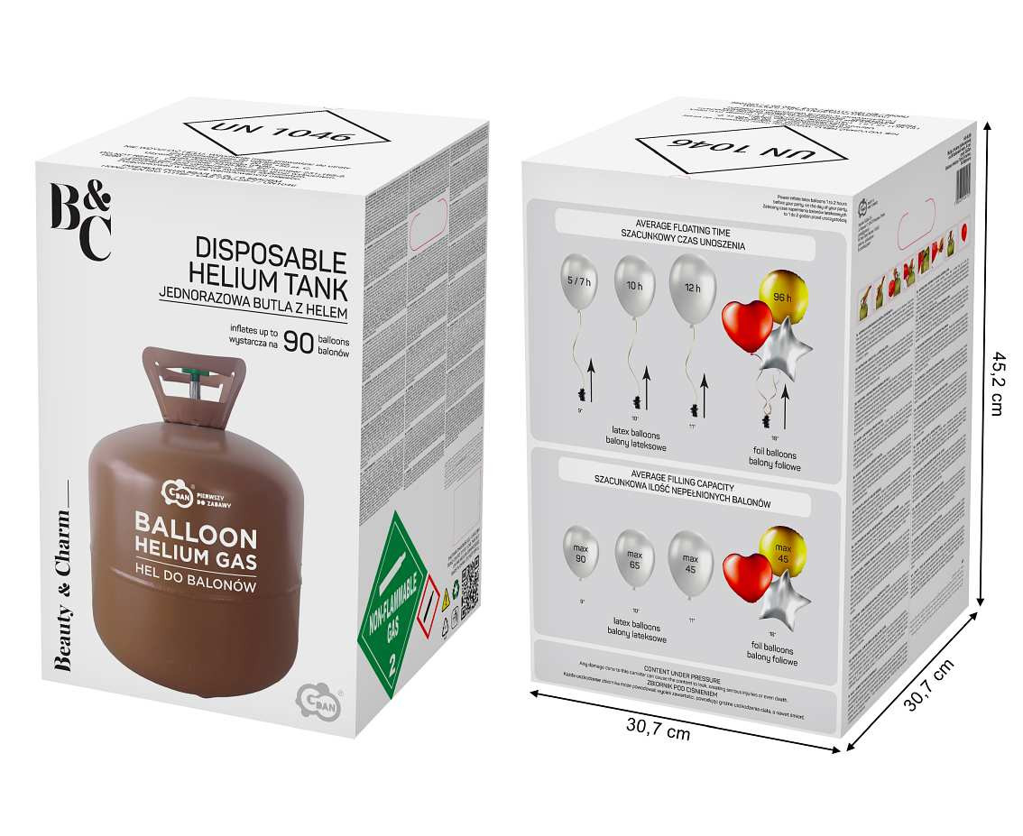Balloon Helium Tank for 90 pcs 9inch balloons