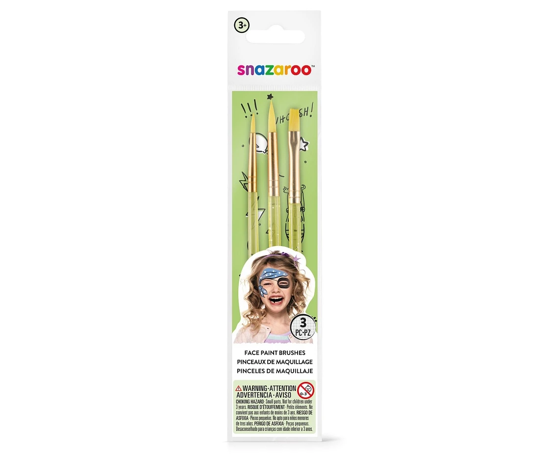 Set of 3 brushes Snazaroo