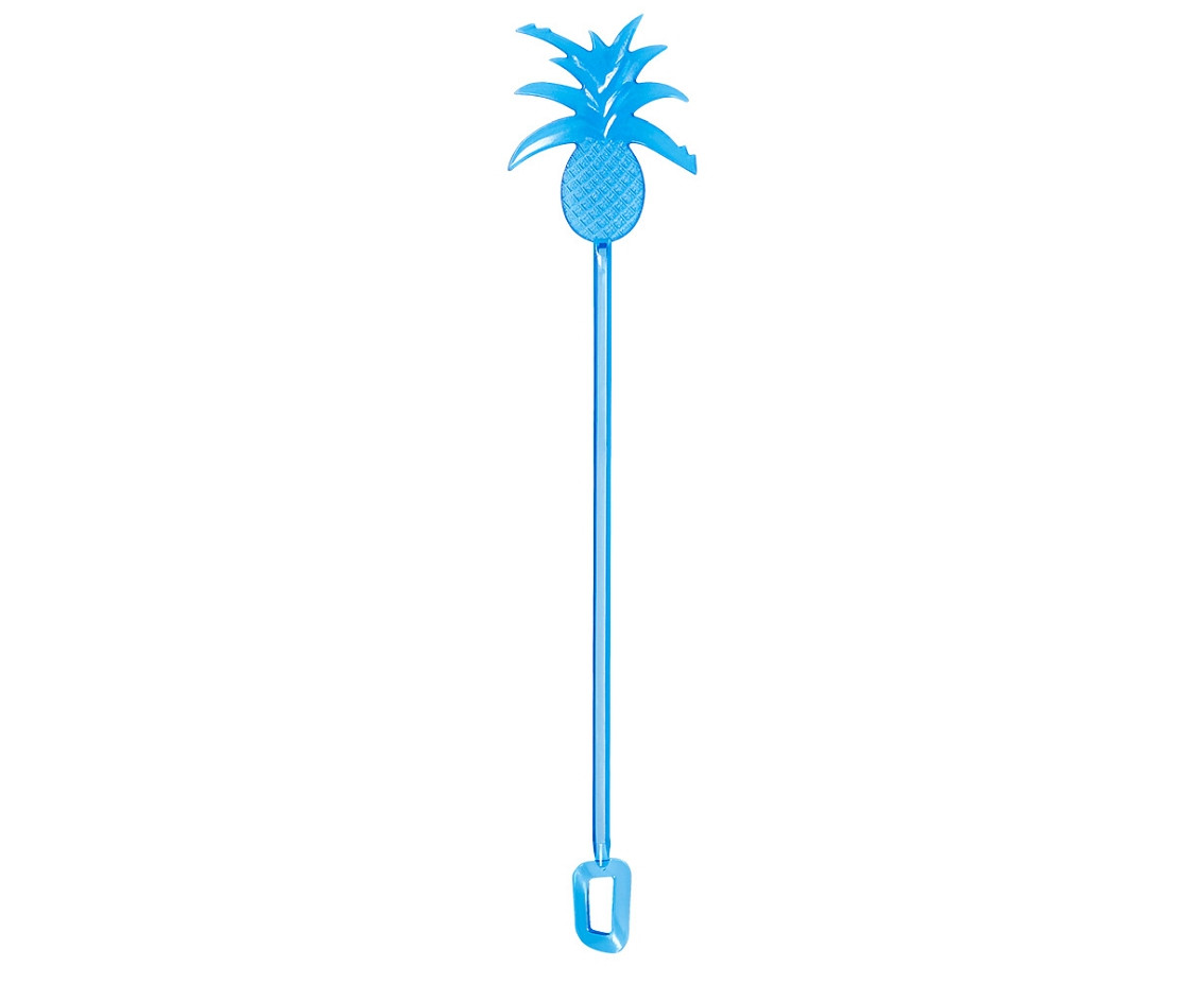 Plastic stirrer Pineapple ,4 colors, 23,5 cm, 12 pcs