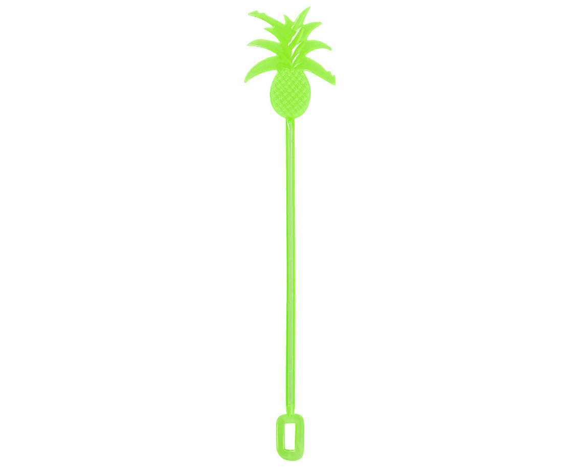 Plastic stirrer Pineapple ,4 colors, 23,5 cm, 12 pcs