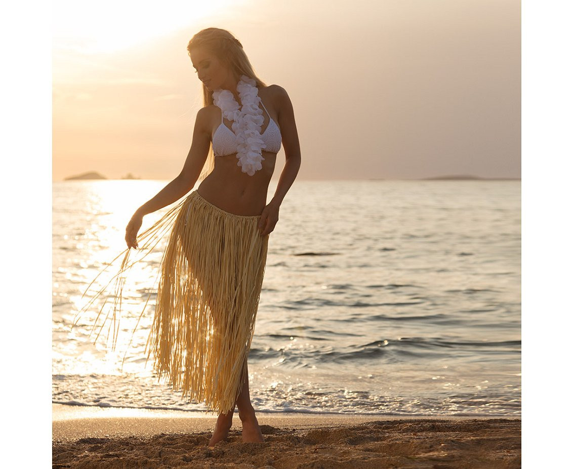 Hawaiian skirt Raffia, 80 cm
