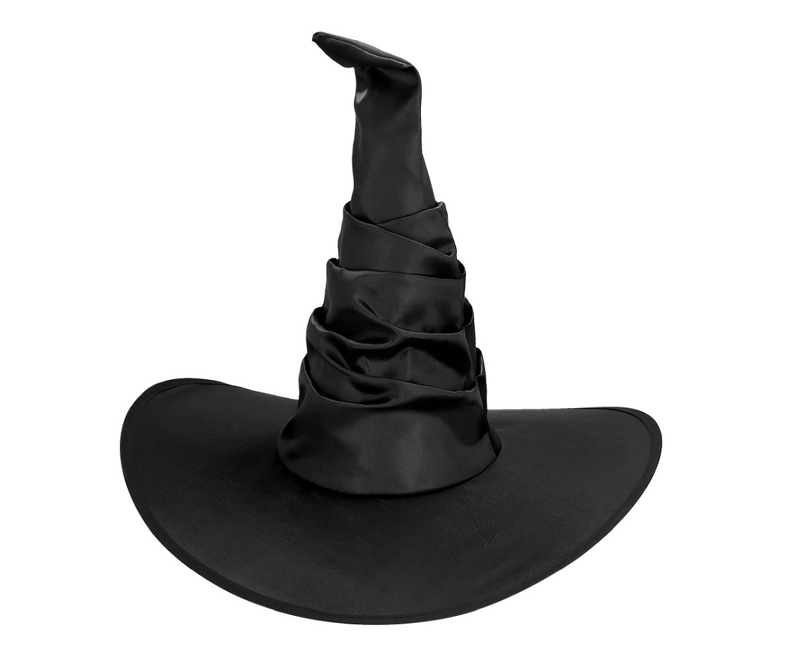 Hat satin Witch Salina, black