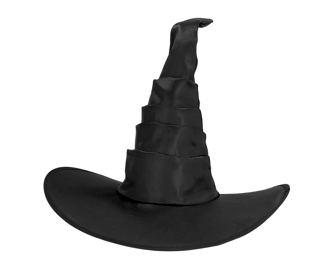 Hat satin Witch Salina, black