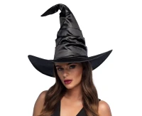 Hat satin Witch Salina, black