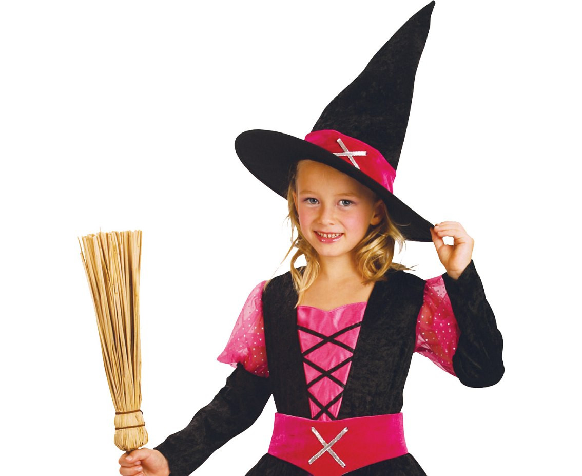 Role play-set for kids Trendy WItch (dress, hat, belt), size 120/130 cm