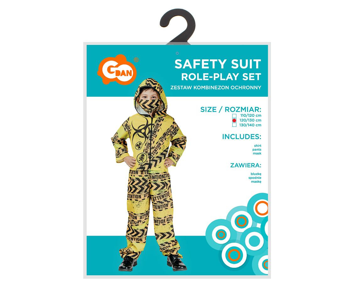 Role play-set for child Safety Suit (shirt, pants, mask), size 120/130 cm
