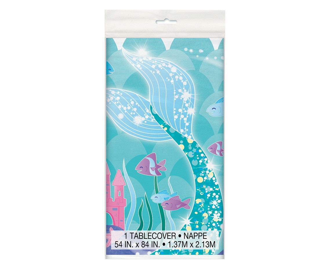 Plastic table cloth Mermaid 1,37 x 2.13 m