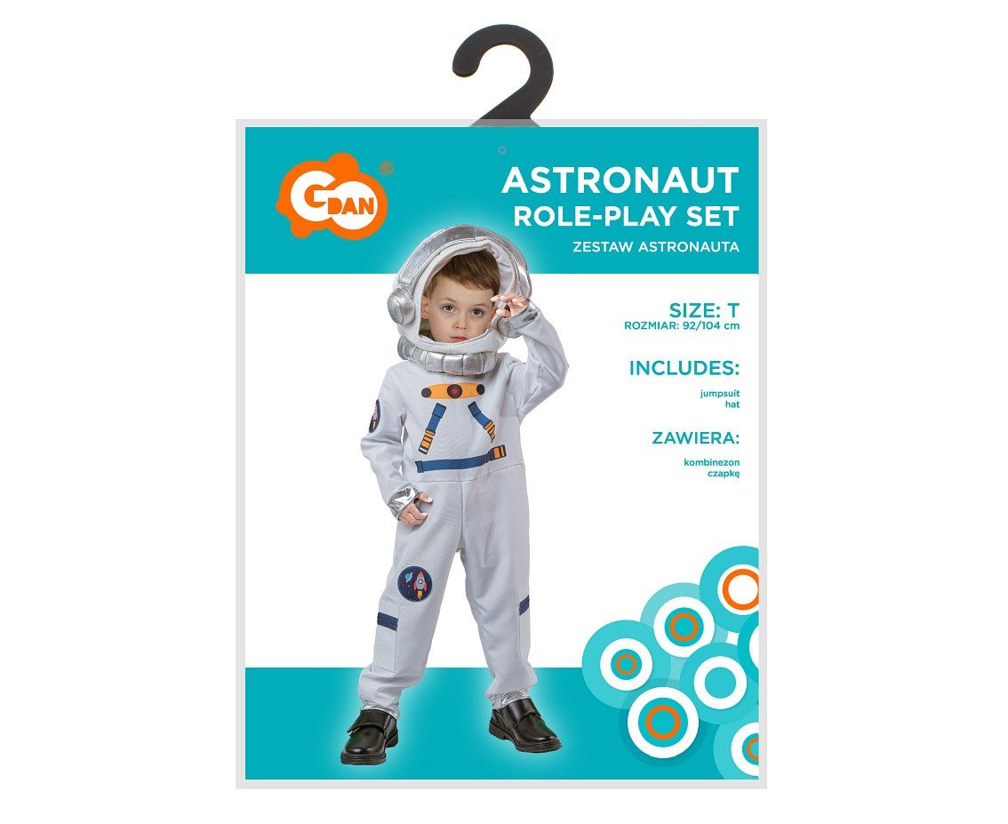 Role play-set for child Astronaut (jumpsuit, hat), size 92/104 cm