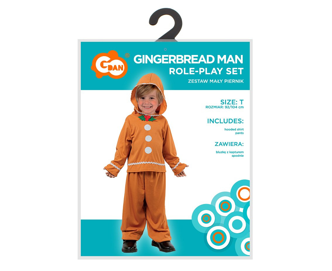 Role play-set for child Gingerbread Man (hooded shirt, pants), size 92/104 cm