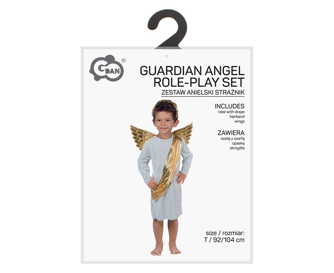 Role play-set for child Guardian Angel (robe with drape, hairband, wings), size 92/104 cm