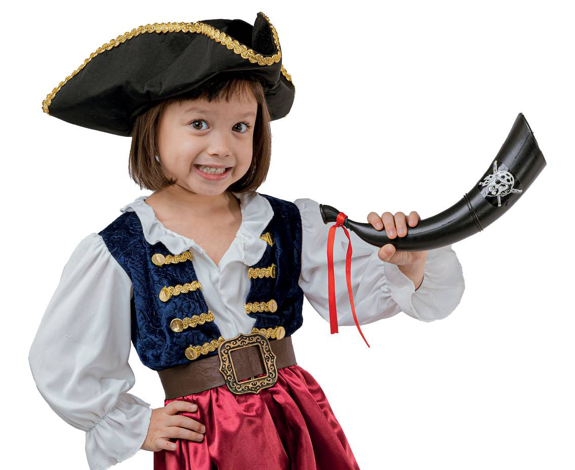 Role play-set for Sea Pirate (dress, belt, hat), size 92/104 cm