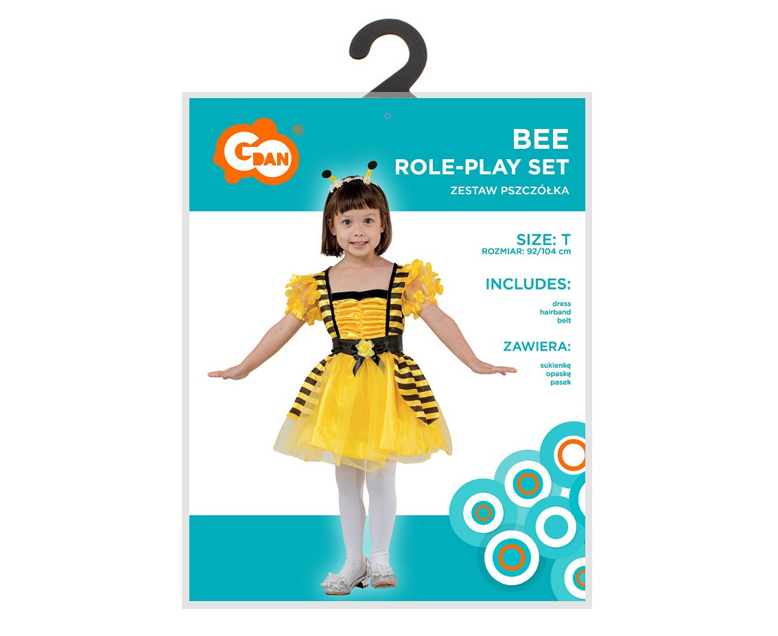 Role play-set for child Bee (dress, hairband, belt), size 92/104 cm