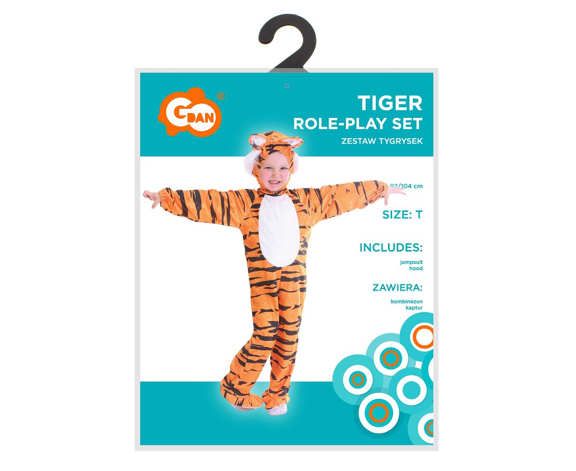 Role play-set for child Tiger (jumpsuit, hood), size 92/104 cm