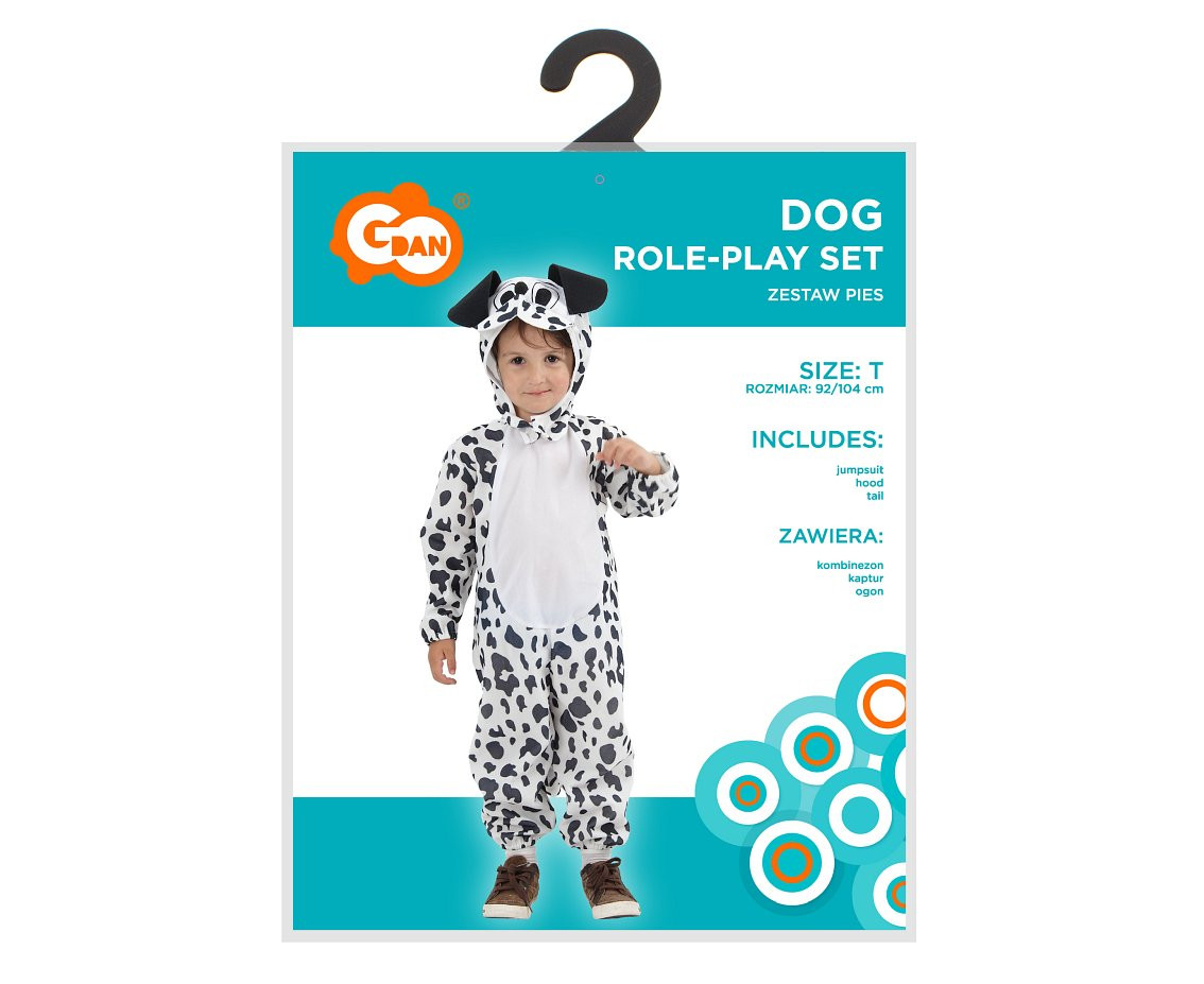 Role play-set for child Dog (jumpsuit, hood, tail), size 92/104 cm