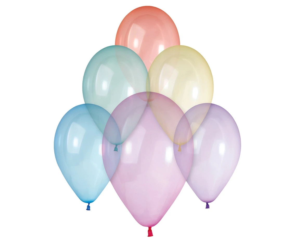 Balloons Gemar 12", crystal mix, 100pcs EOL
