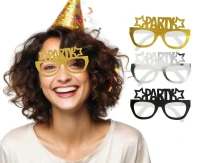 B&C Paper Glasses Party, black, silver, gold, 6 pcs.