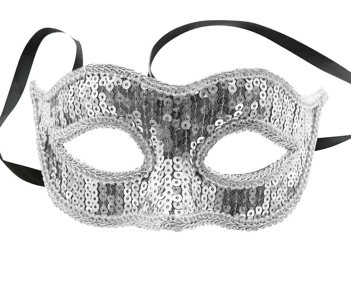 Sequine mask, silver