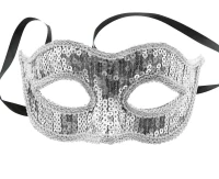 Sequine mask, silver