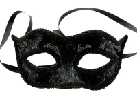 Sequine mask, black