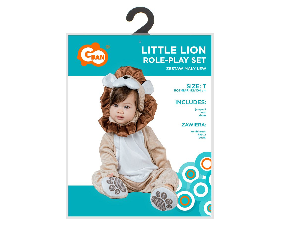 Role play-set for child Little Lion (jumpsuit, hood, shoes), size 92/104 cm EOL