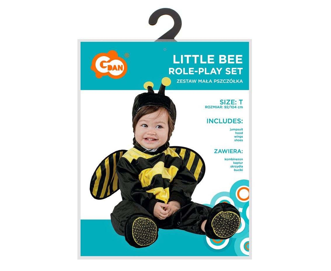 Role play-set for child Little Bee (jumpsuit, hood, wings, shoes), size 92/104 cm