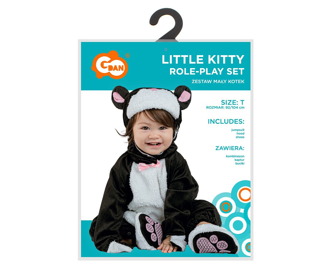 Role play-set for child Little Kitty (jumpsuit, hood, shoes), size 92/104 cm