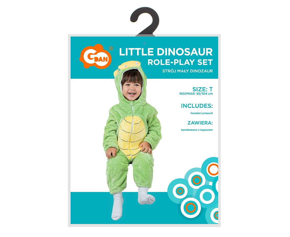 Costume for child Little Dinosaur (hooded jumpsuit), size 92/104 cm