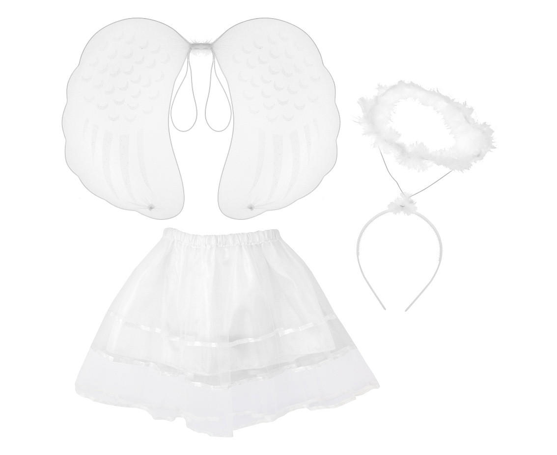 Role play-set for kids "Angel" (skirt, wings, halo)