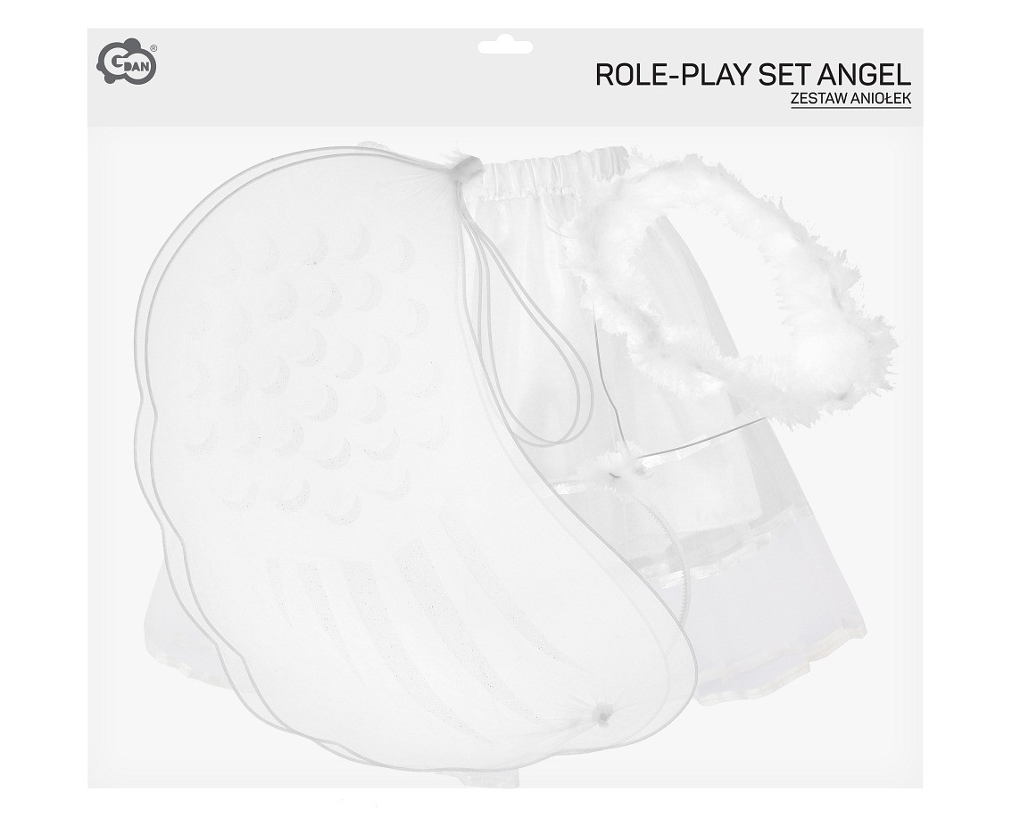 Role play-set for kids "Angel" (skirt, wings, halo)