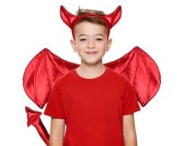 Red Devil role-play set (headband, wings, tail)