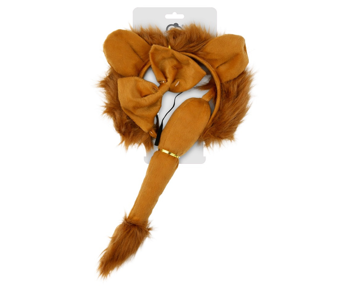 Lion role-play set ( headband, tail, bow tie )