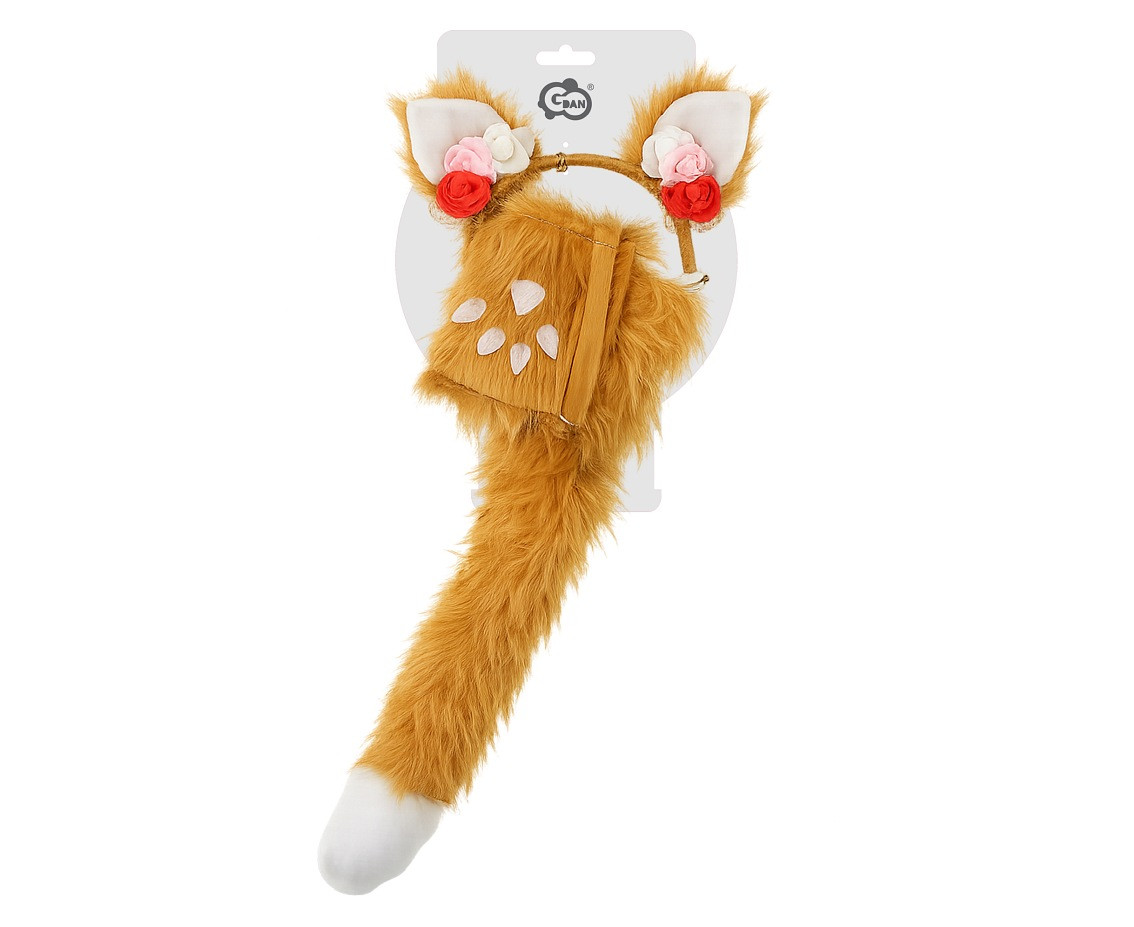 Fox role-play set (headband, tail, wristbands)