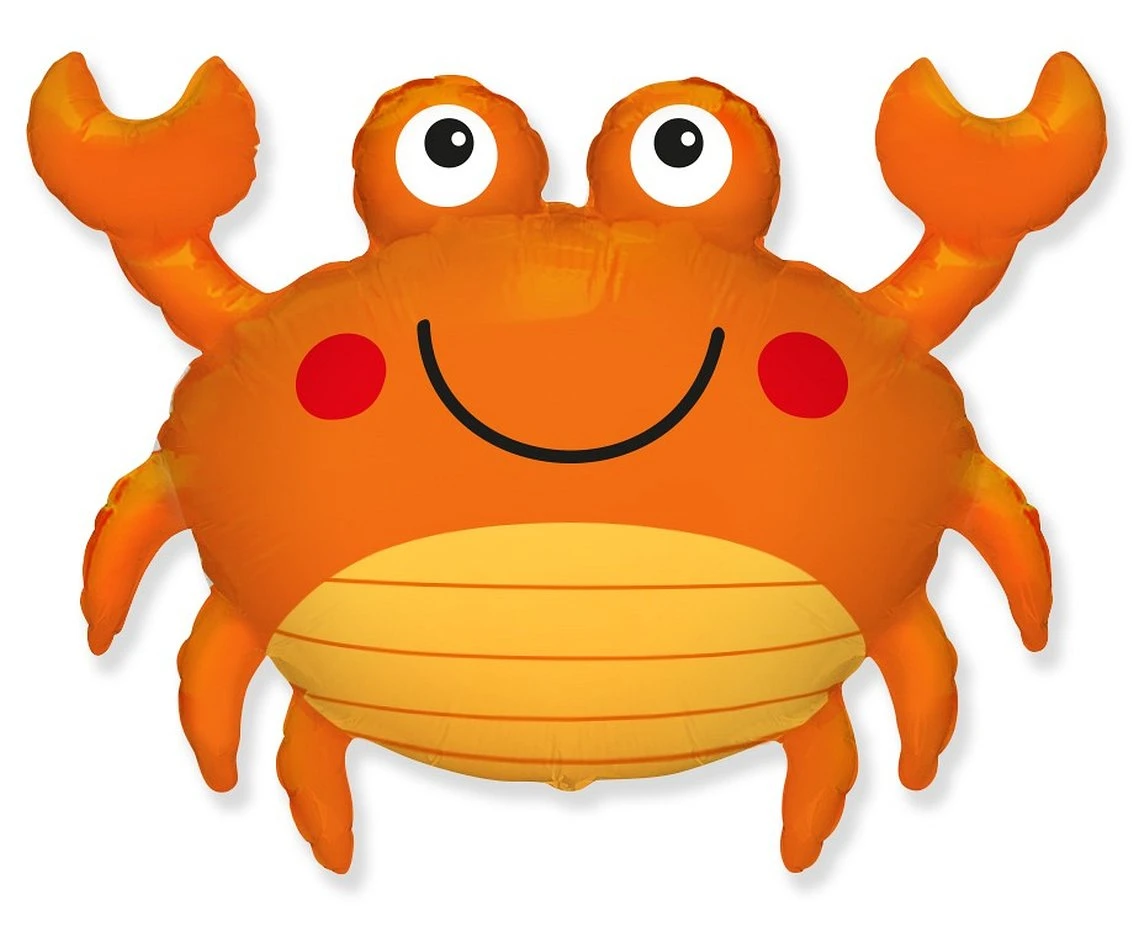Foil balloon 24" FX - Crab, unpacked (flat)