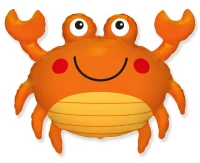 Foil balloon 24" FX - Crab, unpacked (flat)