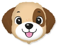Foil balloon 24" FX - Dog (head),  unpacked (flat)