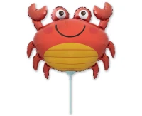 Foil balloon 14" FX - Crab,  unpacked (flat)