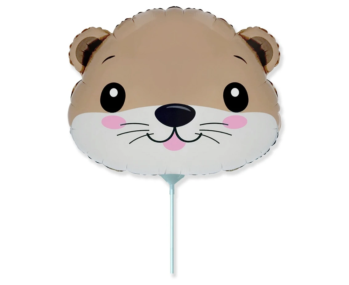 Foil balloon 14" FX - Otter (head),  unpacked (flat)