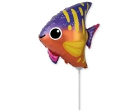 Foil balloon 14" FX - Smiling Fish,  unpacked (flat)