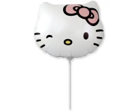 Foil balloon 14" FX - Hello Kitty (head),  unpacked (flat)