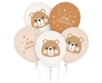 Balloons Gemar 12", pastel premkum helium dreamer teddy bear, 5pcs