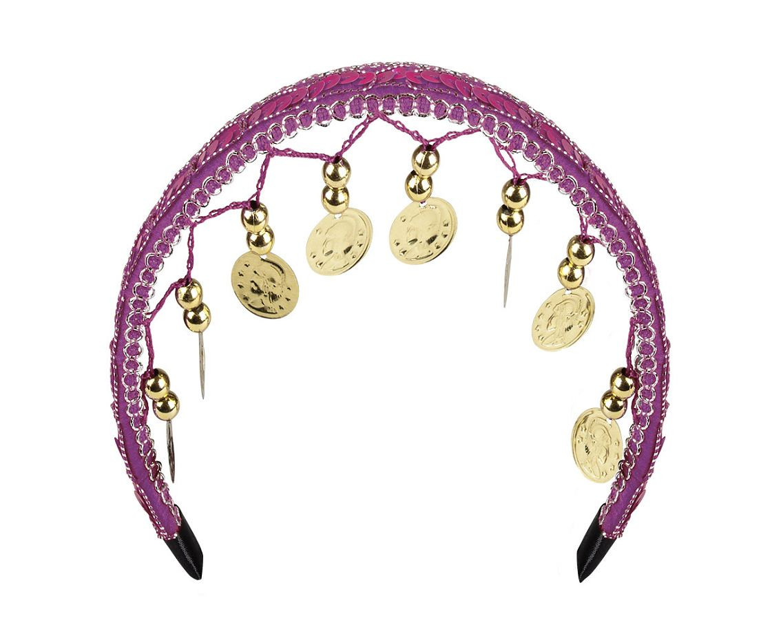 Gypsy Costume Set (purple headband, 2 bracelets, belt)