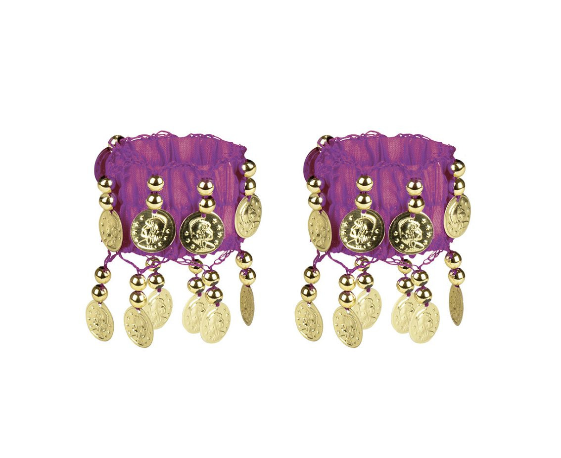 Gypsy Costume Set (purple headband, 2 bracelets, belt)