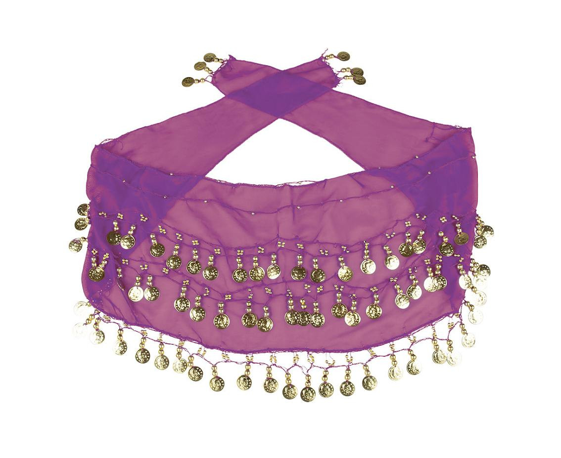 Gypsy Costume Set (purple headband, 2 bracelets, belt)