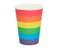 Rainbow Paper Cups, 250 ml, 8 pcs.