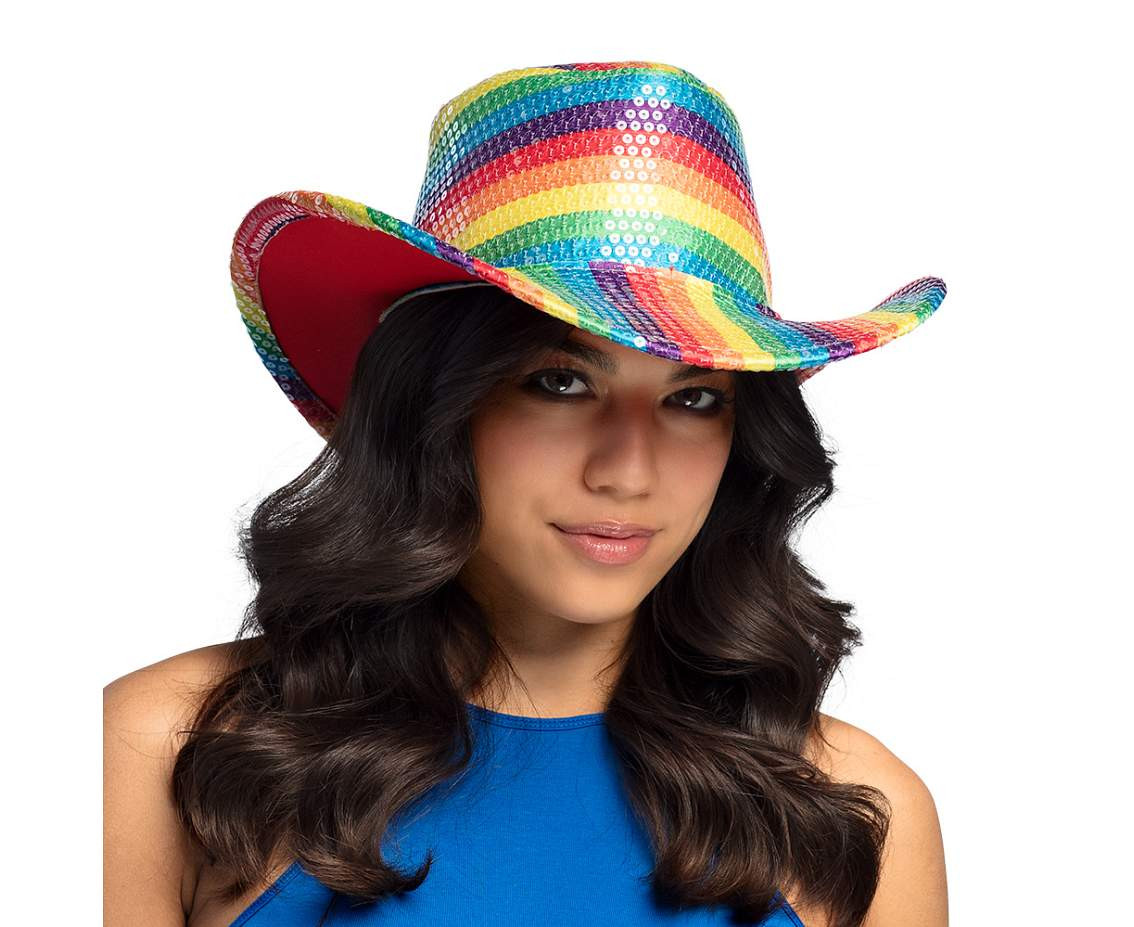 Rainbow Cowboy Hat