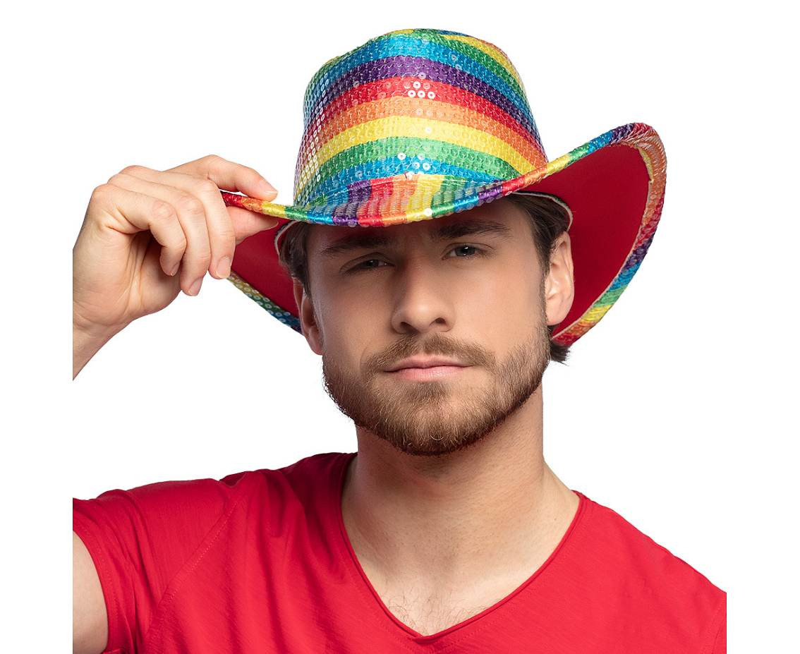 Rainbow Cowboy Hat