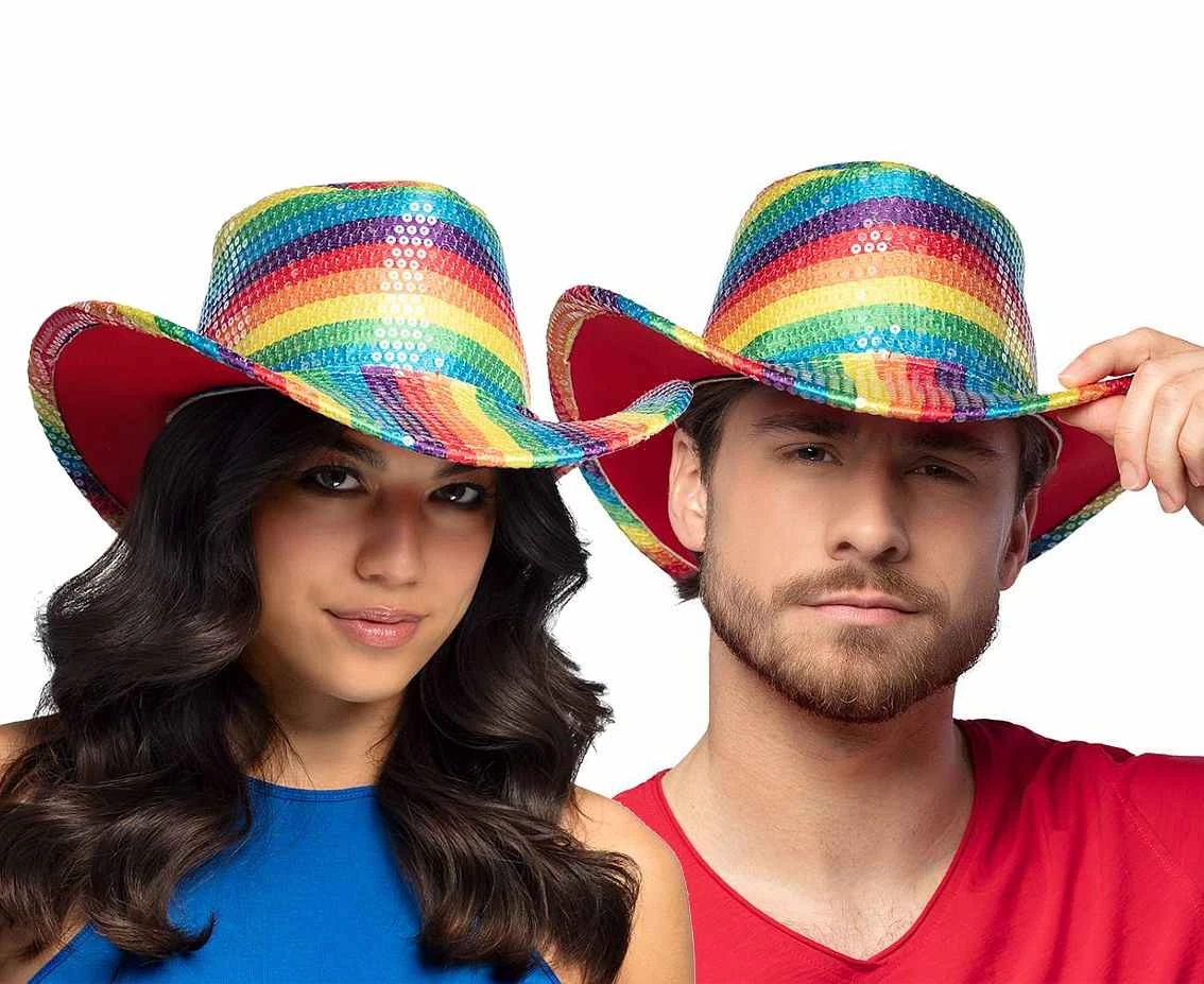 Rainbow Cowboy Hat